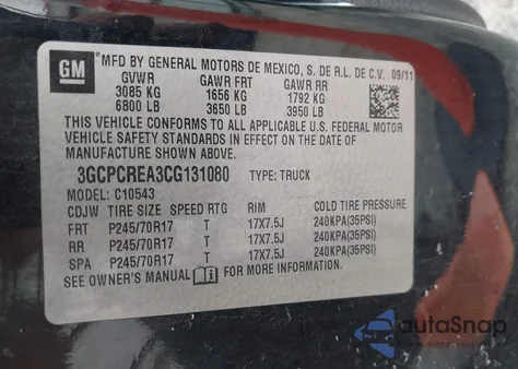 2012 Chevrolet Silverado 1500 Ls from USA, damaged, VIN 3GCPCREA3CG131080